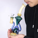 9" Deluxe Glass Dab Rigs [Bubbler] | Water Bong Pipes - V-Station Store