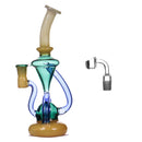 9" Deluxe Glass Dab Rigs [Bubbler] | Water Bong Pipes - V-Station Store