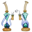 9" Deluxe Glass Dab Rigs [Bubbler] | Water Bong Pipes - V-Station Store
