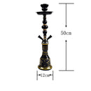 20" Tall Glass Water Pipe Hookah-Narguile-Shisha W/ Lights (Black Edition) - V-Station Store