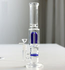 11" Glass Dab Rigs / Straight Bong With Perc. (Blue Deluxe) | Water Pipes - V-Station Store