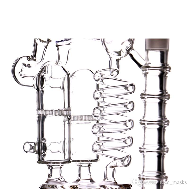 12.5" Deluxe Glass Dab Rigs [Premium Design] | Water Bong Pipes - V-Station Store