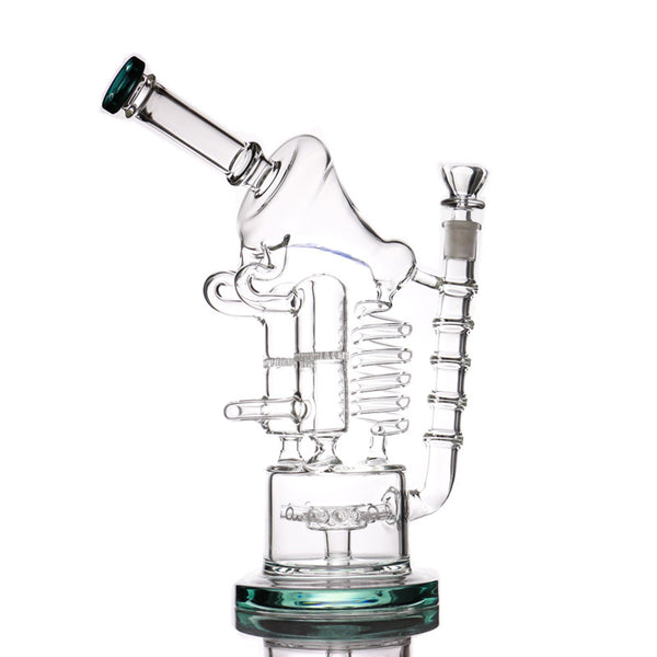 12.5" Deluxe Glass Dab Rigs [Premium Design] | Water Bong Pipes - V-Station Store