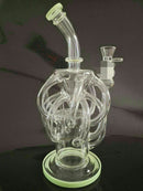 9" Deluxe Glass Dab Rigs [Tornado Vortex Design] | Water Bong Pipes - V-Station Store