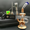 Electric E-Nail Dab Kit W/ Deluxe Golden Glass Dab Rig/Bong
