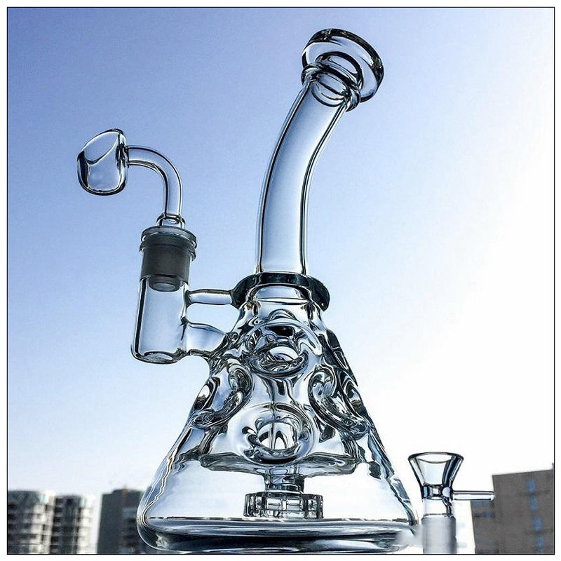 9" Deluxe Glass Dab Rigs [Premium Beaker Style] | Water Bong Pipes - V-Station Store