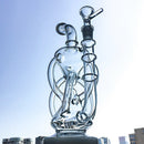 Glass Dab Rigs, Water Pipes, Bongs 11" Deluxe Glass Dab Rigs [Recycler Bong] | Water Bong Pipes Glass
