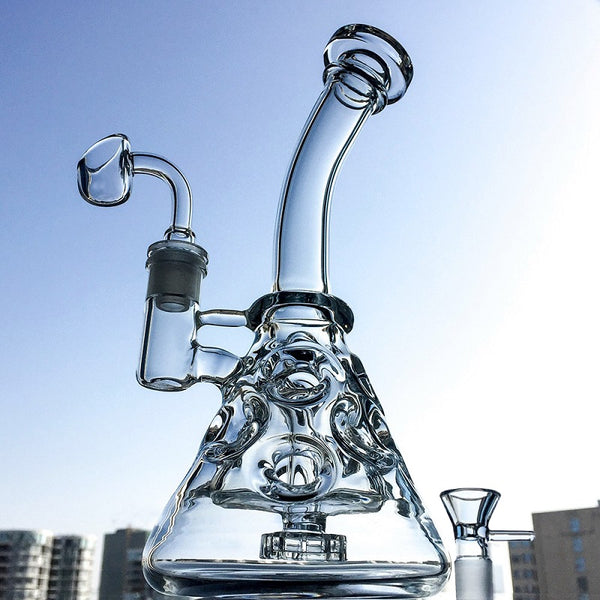 9" Deluxe Glass Dab Rigs [Premium Beaker Style] | Water Bong Pipes - V-Station Store