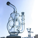 Glass Dab Rigs, Water Pipes, Bongs 11" Deluxe Glass Dab Rigs [Recycler Bong] | Water Bong Pipes Glass