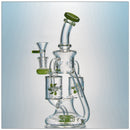 9" Deluxe Glass Dab Rigs [2-Square Design] | Water Bong Pipes - V-Station Store
