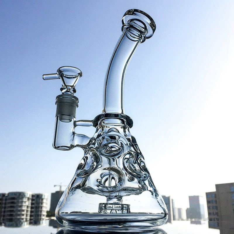 9" Deluxe Glass Dab Rigs [Premium Beaker Style] | Water Bong Pipes - V-Station Store