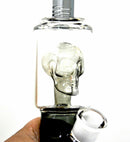 12" Glass Dab Rigs With Perc. (Skull Inside) | Straight Water Bong Pipes - V-Station Store