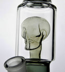 12" Glass Dab Rigs With Perc. (Skull Inside) | Straight Water Bong Pipes - V-Station Store
