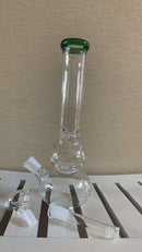 Glass Dab Rigs, Water Pipes, Bongs 11" Clear Double Glass Dab Rigs / Beaker Bong | Water Bong Pipes