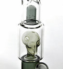 12" Glass Dab Rigs With Perc. (Skull Inside) | Straight Water Bong Pipes - V-Station Store