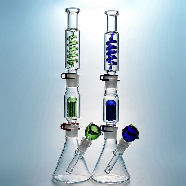 17 " Deluxe Glass Dab Rigs [Tall Straight Style] | Water Bong Pipes - V-Station Store