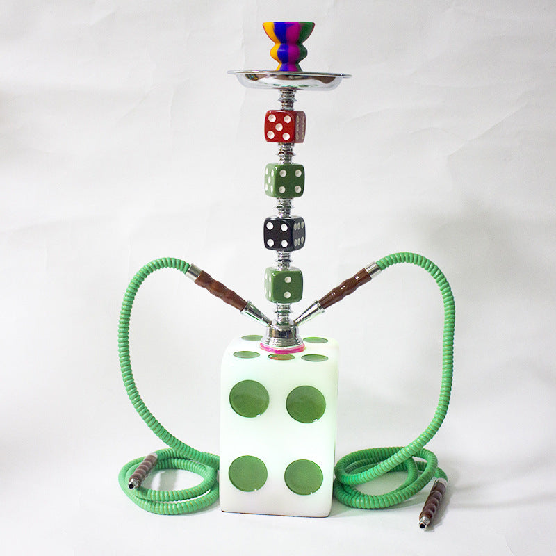 20" Glass Water Pipe Hookah-Narguile-Shisha W/ Lights (Dices Edition) - V-Station Store