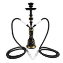 20" Tall Glass Water Pipe Hookah-Narguile-Shisha W/ Lights (Black Edition) - V-Station Store