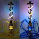 30" Large Glass Water Pipe Hookah-Narguile-Shisha W/ Lights (Golden Edition) - V-Station Store
