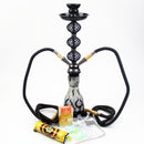 20" Tall Glass Dab Rigs (Narguile-Shisha) Black/White | Water Bong Pipes - V-Station Store