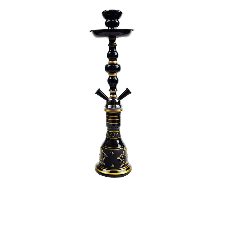 20" Tall Glass Water Pipe Hookah-Narguile-Shisha W/ Lights (Black Edition) - V-Station Store