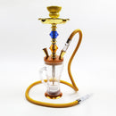 16" Golden Glass Water Pipe Hookah-Narguile-Shisha W/ Lights - V-Station Store