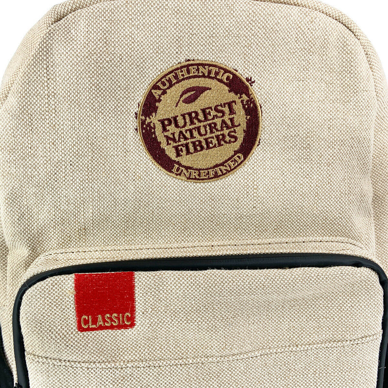 RAW Burlap Backpack | Smell Proof 6-Layer Design W/ Double Zippers