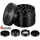 4-Layer Flower Herb Mill Grinder / Black