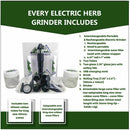 8-Piece Kit | Electric Herb/Weed Grinder W/ Double Cone Filler