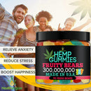 Premium Hemp Gummies: 90 Fresh Sweets | 300.000.000 | Made In USA