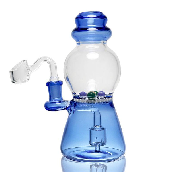 9″ Glass Dab Rigs W/ Perc. (Pink/Blue/Green) | Water Bong Pipes - V-Station Store