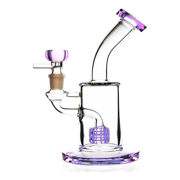9" Glass Dab Rigs [Purple] | Water Bong Pipes - V-Station Store