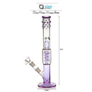 15″ Straight Glass Dab Rigs W/ Spots [Purple] | Water Bong Pipes - V-Station Store