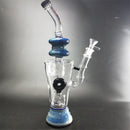 14″ Straight Glass Dab Rigs W/Color Edge Oil Rigs | Thick Water Bong Pipes - V-Station Store